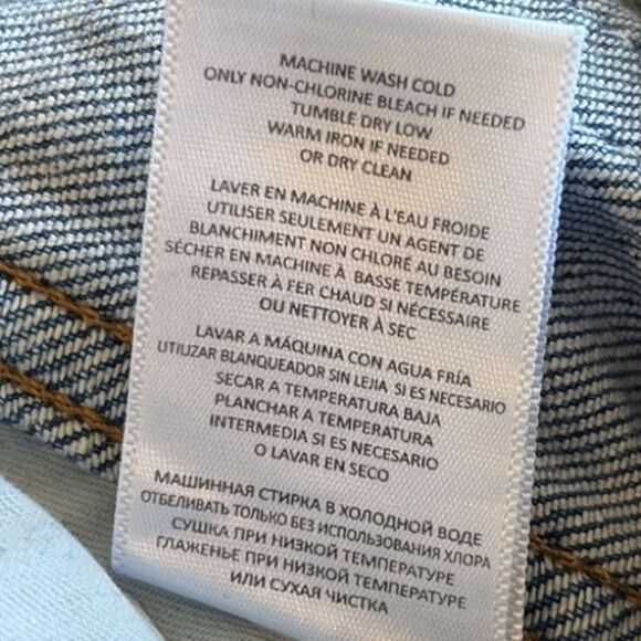 Re/Done 90s High Rise Loose Fit Medium Blue Straight Leg Jeans in Anti Fade - Picture 7 of 9